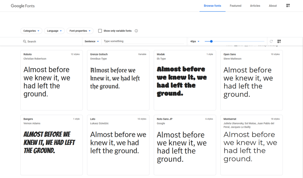 Google Fonts