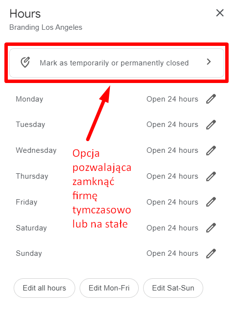 Sposób na zamknięcie wizytówki Google Moja Firma tymczasowo lub na stałe.