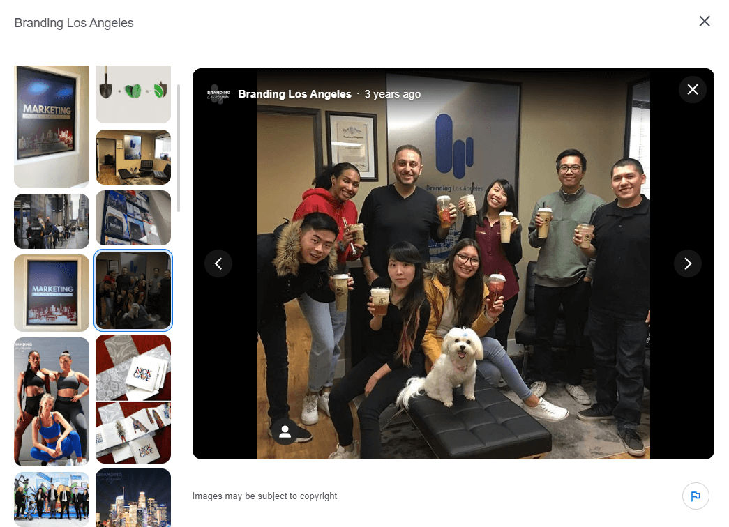 Przykład półprofesjonalnej fotografii firmowej Google My Business.