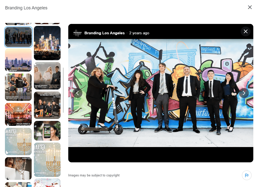 Fotografia Google My Business w profesjonalnym ubiorze na humorystycznym tle.