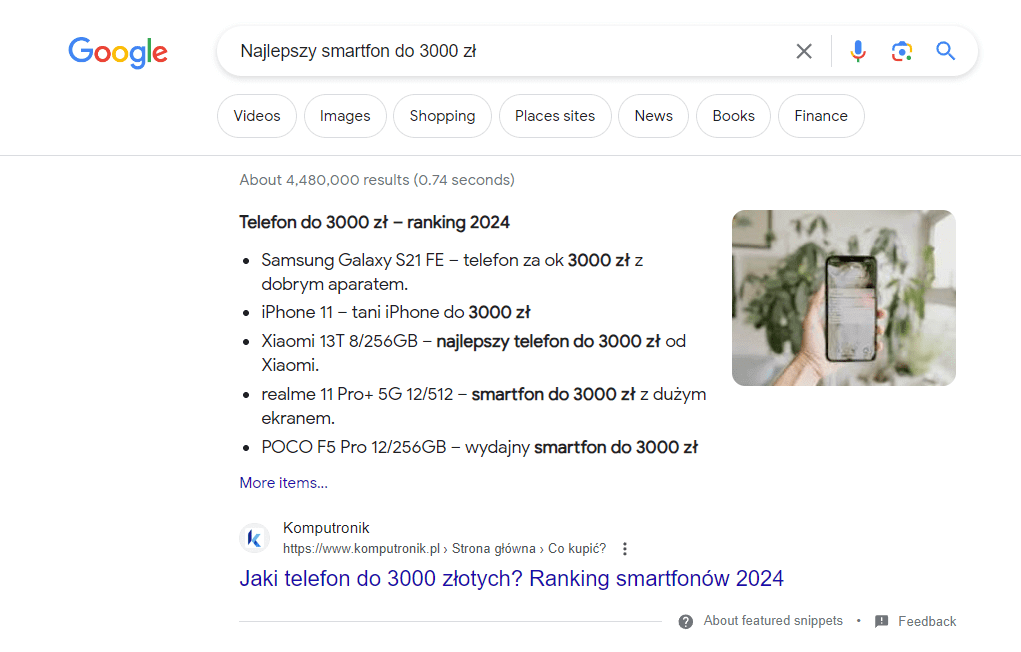 Komercyjna intencja wyszukiwania