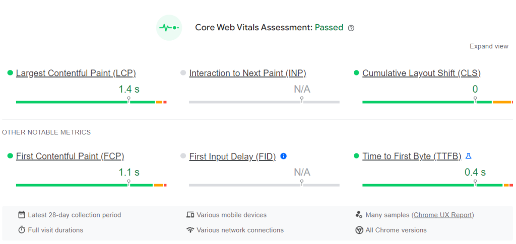 Weryfikacja wydajności witryny w Google PageSpeed Insights