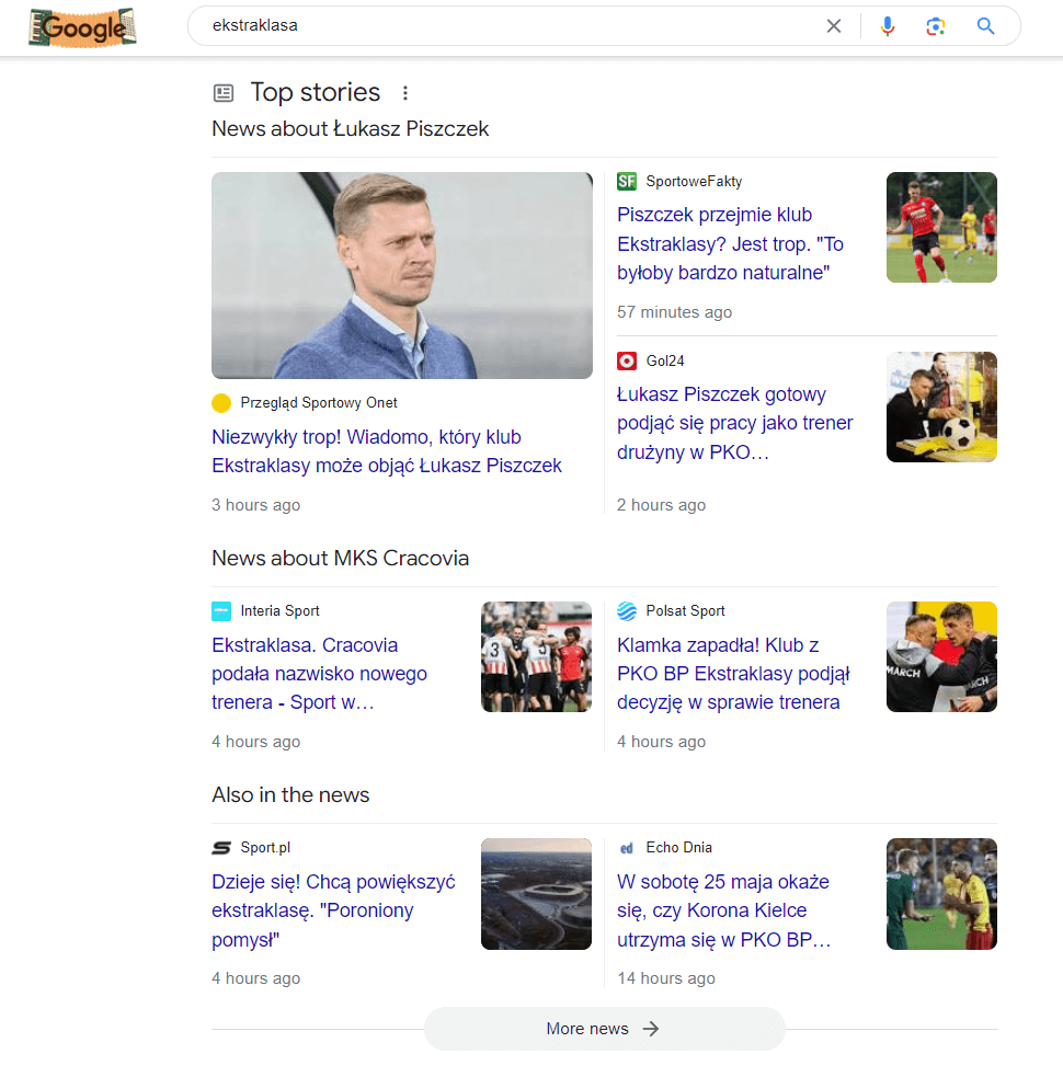 Najważniejsze artykuły newsowe na temat Ekstraklasy.