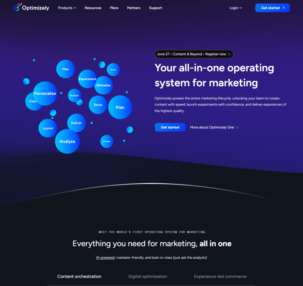 6. Optimizely – narzędzie marketingowe do testów A/B