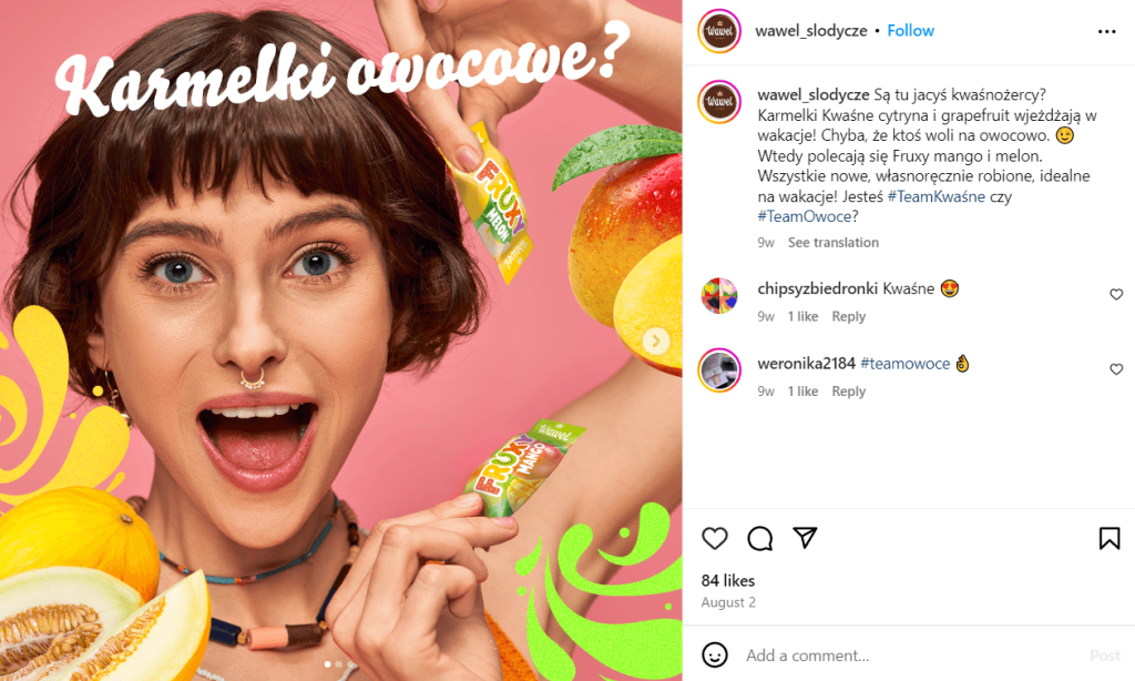 Kampanie influencer marketingu firmy Wawel we współpracy ze znanymi influencerami. 